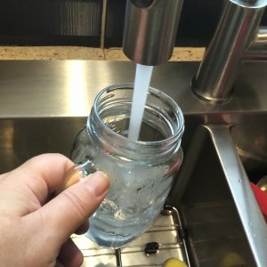 Add cold water to hot water to get lukewarm water