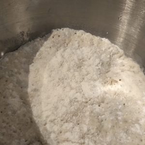 Sprinkle with flour before turning the dough.