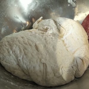 Turn the dough into a ball with a silicone spatula