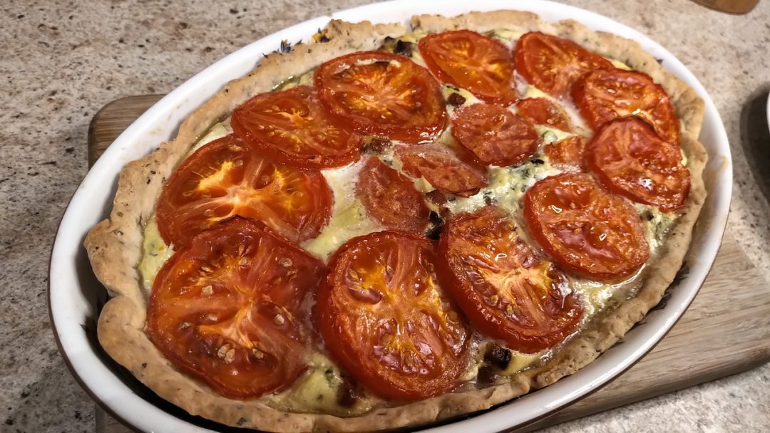 The tomato pie.