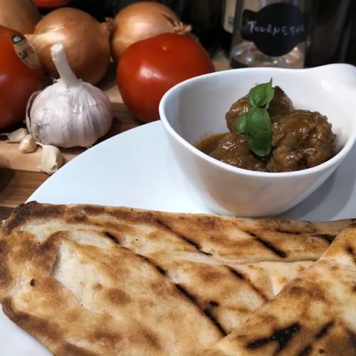 Homemade naan bread